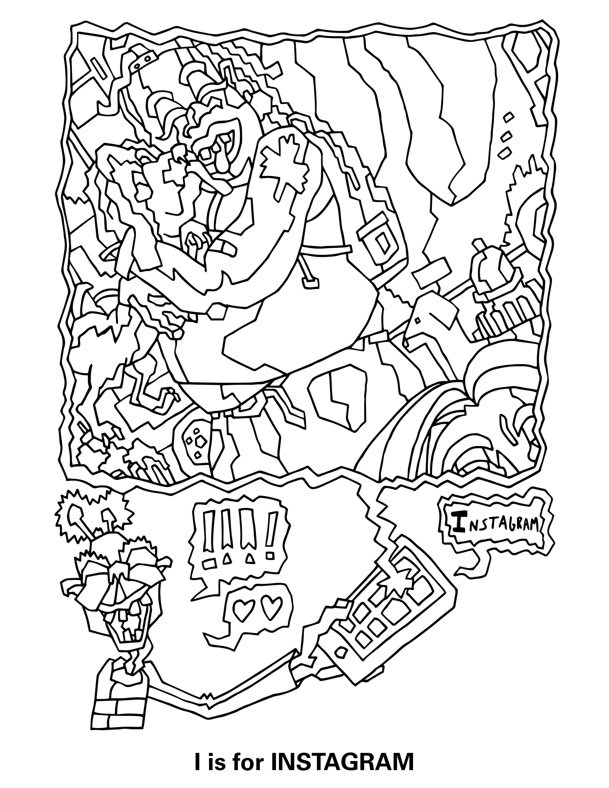 Internet Alphabet Coloring Book by Corey Bechelli