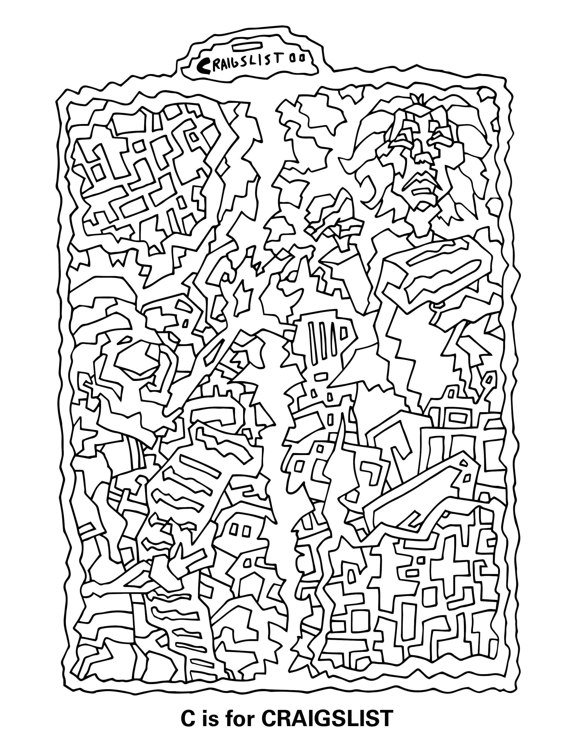 Internet Alphabet Coloring Book by Corey Bechelli